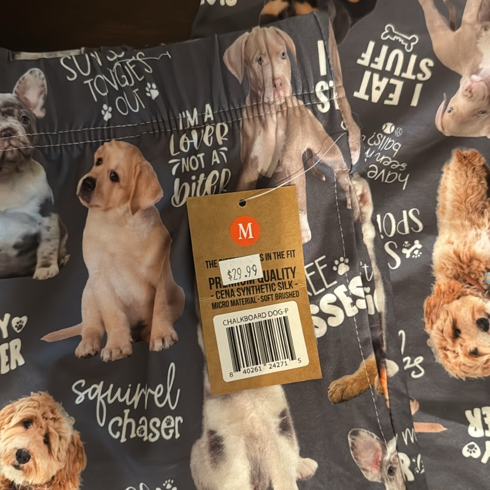 NWT 🆕 |•Brief Insanity•| Dog Pajama Pants - Medium - Picture 9 of 9